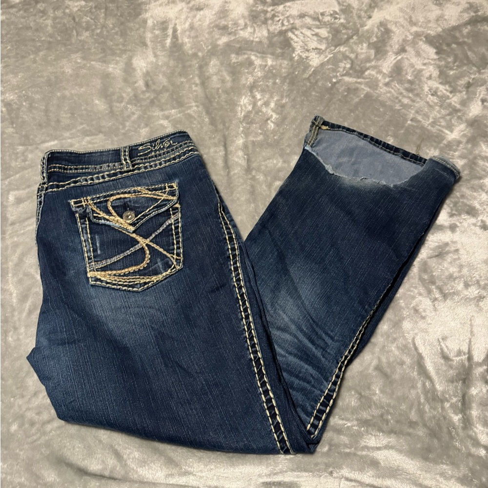Silver Jeans Blue Suki Surplus Boot Cut Denim